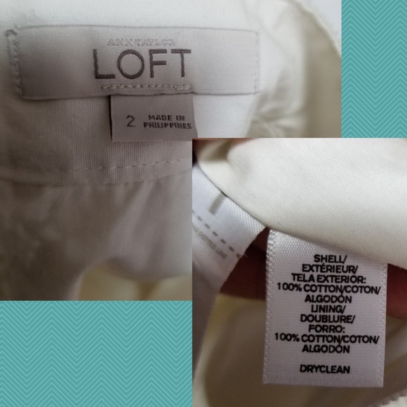 Ann Taylor LOFT Ivory Floral Lace A-Line Skirt - Picture 4 of 4